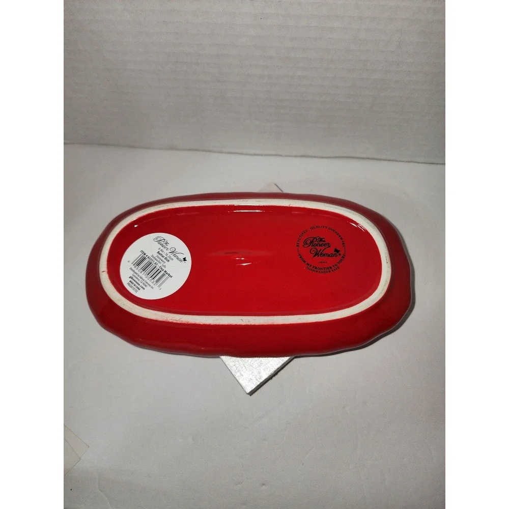 Pioneer Woman Flea Market Butterfly‎ Covered Butter Dish Floral Chic